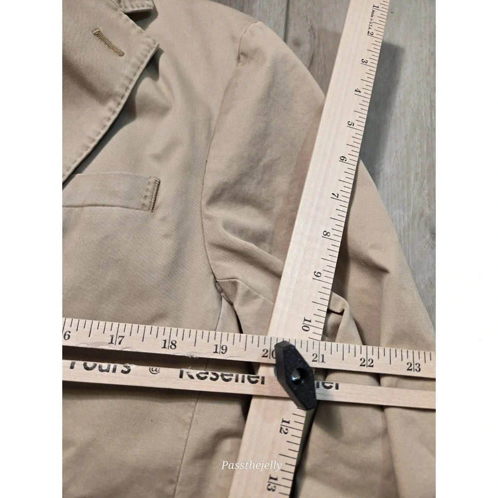 Polo Ralph Lauren Mens 38S Chino Blazer Jacket Tan Cotton New Khaki Sport Coat